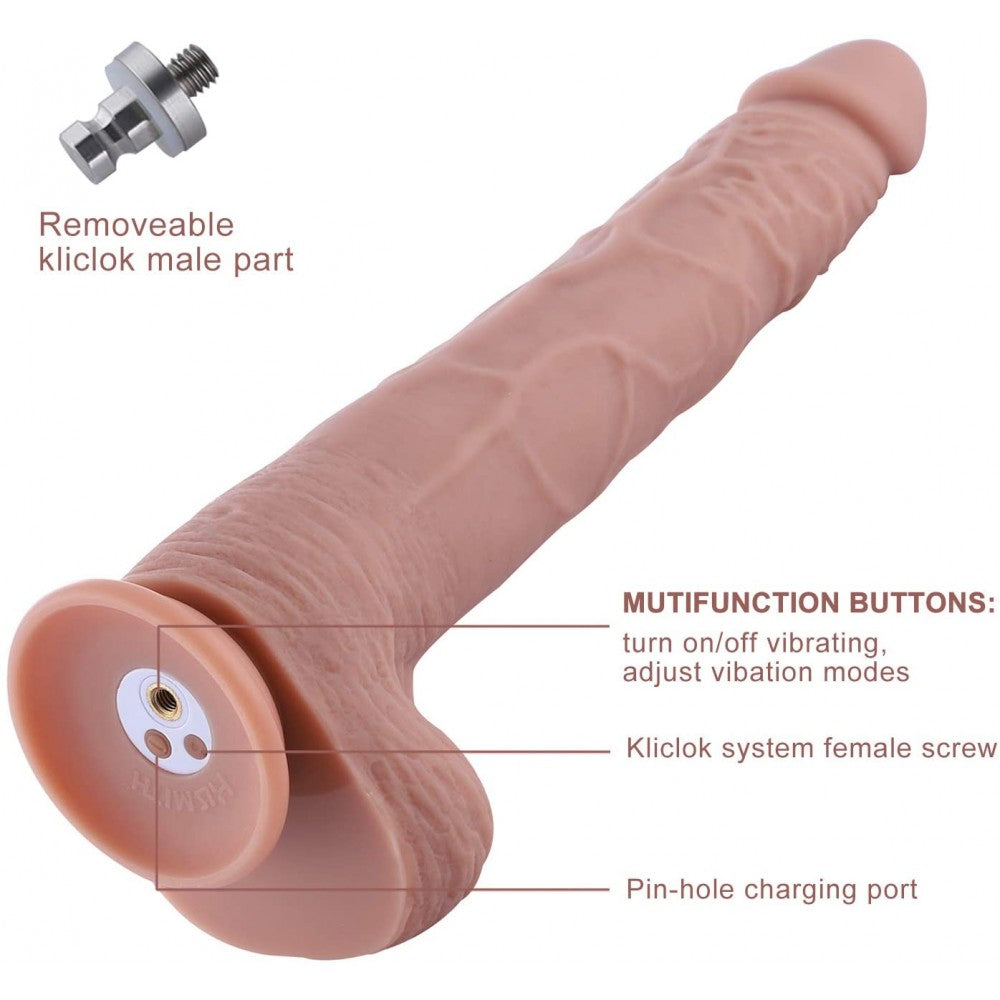 HiSmith Silicone Dildo With KlicLok 11.8 Inch - Light