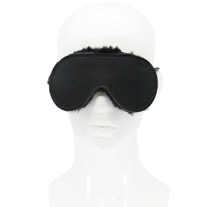 Love In Leather Australian Made Leather Sheepskin Lined Blindfold 004