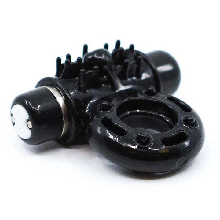 Nu Sensuelle Vibrating 7 Function Bullet Cock Ring - Black