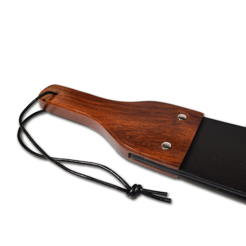 Prowler RED Leather And Wood Flapper Paddle