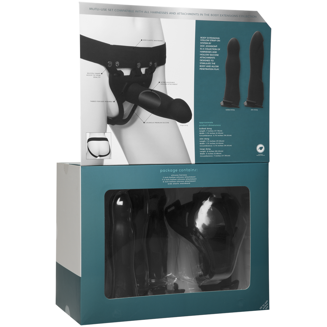 Doc Johnson Body Extensions Be Ready Strap On Kit  - Black