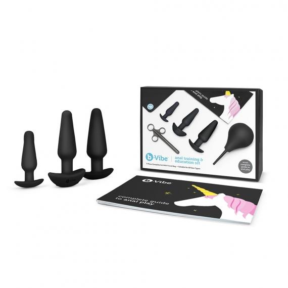 b-Vibe Anal Training 7 Piece Education Set - Black