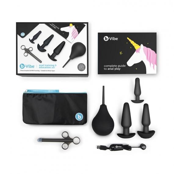 b-Vibe Anal Training 7 Piece Education Set - Black