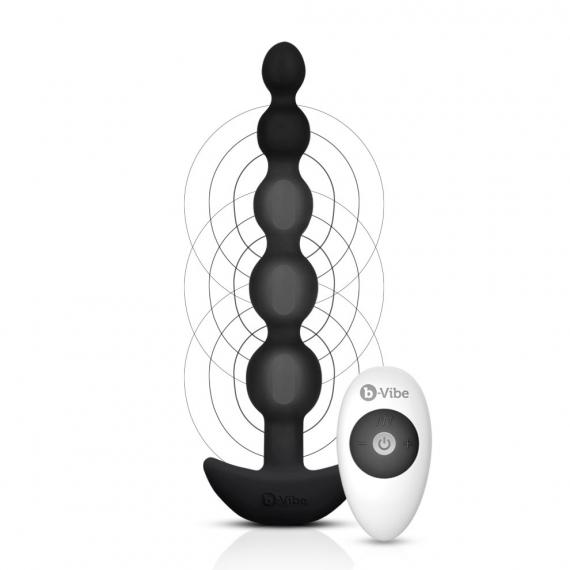 b-Vibe Cinco Anal Beads - Black