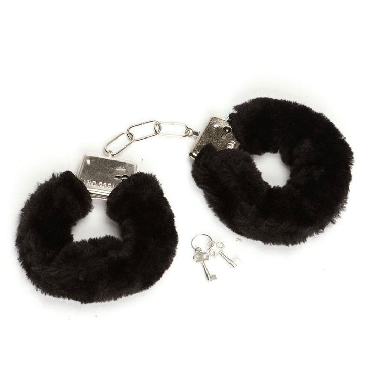 Lovetoy Fetish Pleasure Fluffy Handcuffs - Black