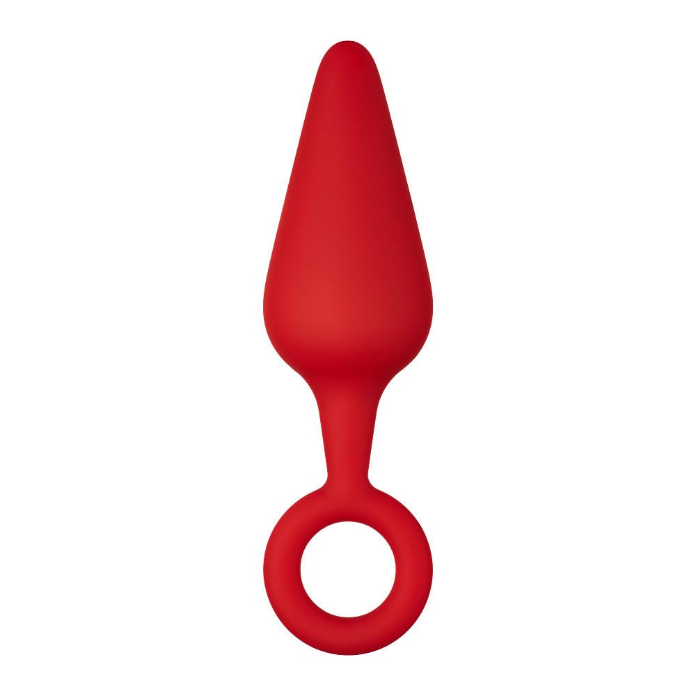 FORTO F-10 Red Pull-Ring Butt Plug Large