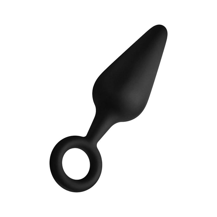 FORTO F-10 Black Pull-Ring Butt Plug Small