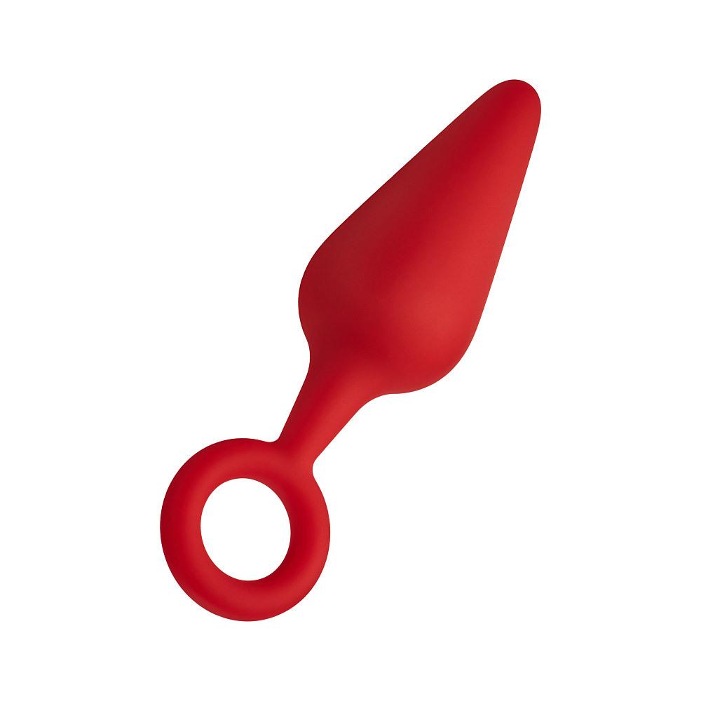 FORTO F-10 Red Pull-Ring Butt Plug Medium