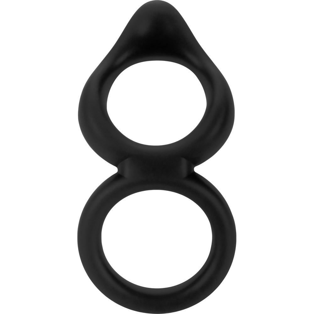 FORTO F-88 Double Liquid Silicone Cock Ring Black