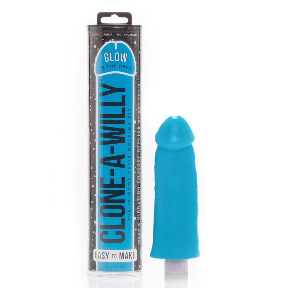 Clone A Willy Kit Vibrating - Glow In The Dark - Blue