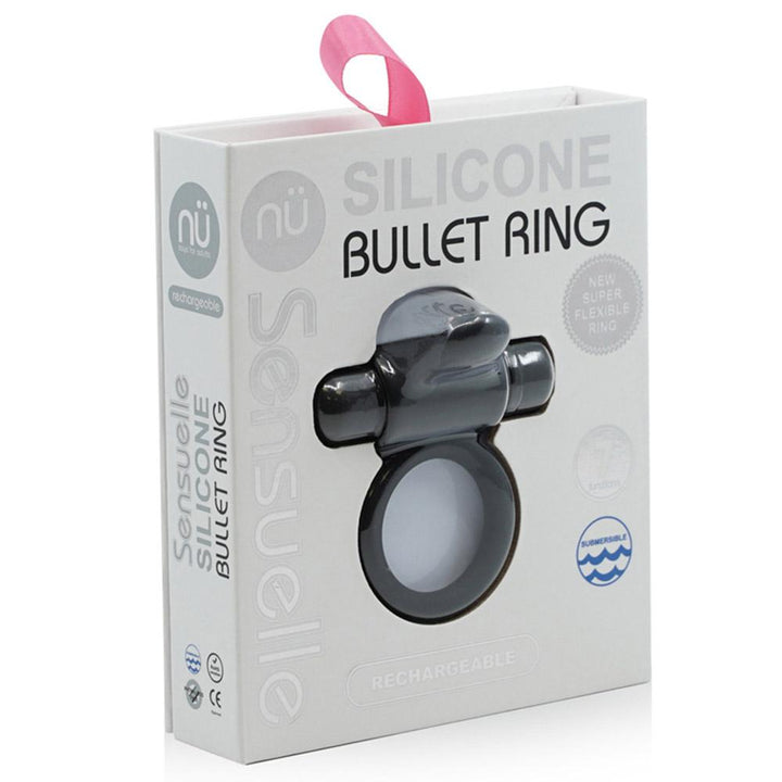 Nu Sensuelle Vibrating Bullet Cock Ring - Black