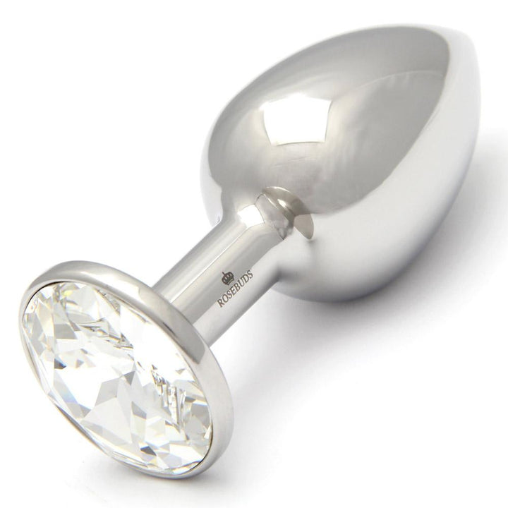 Rosebuds Stainless Steel Butt Plug Medium - Clear