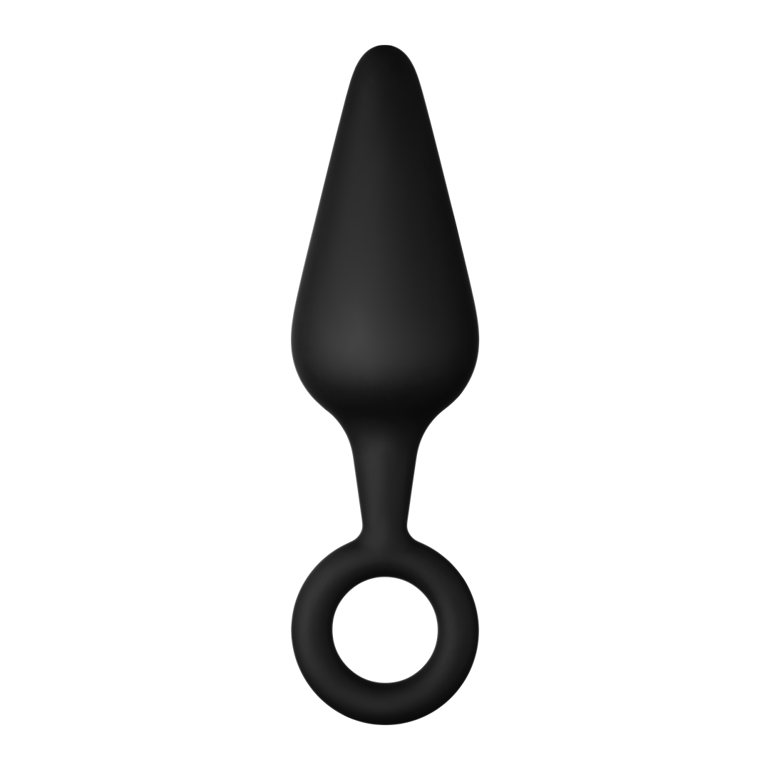 FORTO F-10 Black Pull-Ring Butt Plug Small