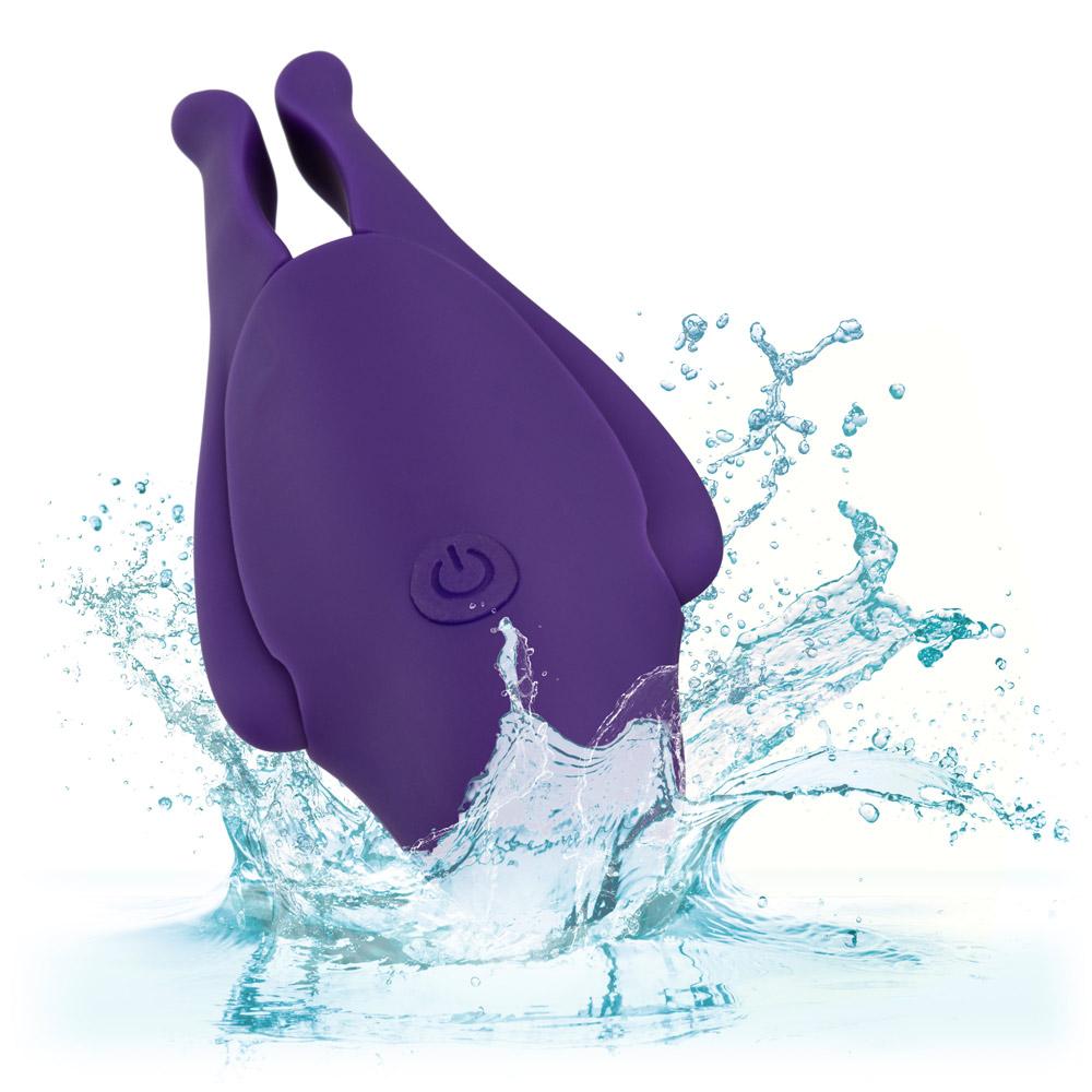 Calexotics Nipple Play Rechargeable Nipple Clamps - Purple