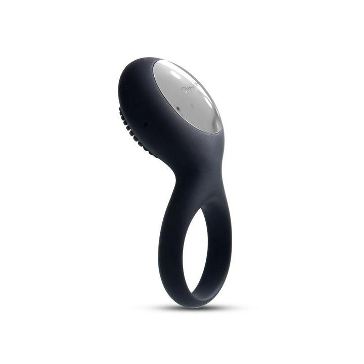 Svakom Tyler Rechargeable Vibrating Cock Ring - Black