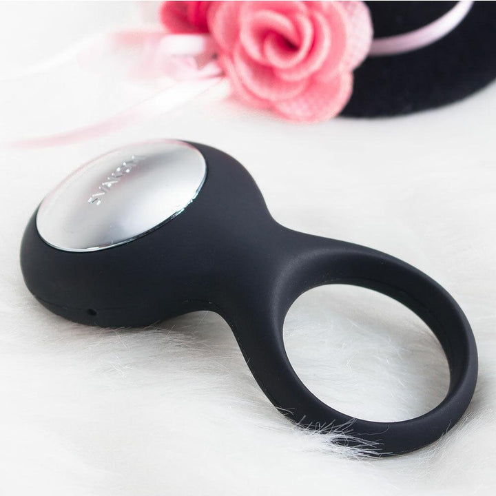 Svakom Tyler Rechargeable Vibrating Cock Ring - Black