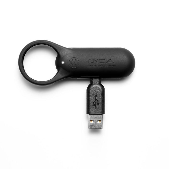 Tenga SVR Plus Vibrating Cock Ring - Black