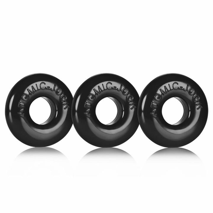 Oxballs Ringer Three Pack of Cock Rings - Black