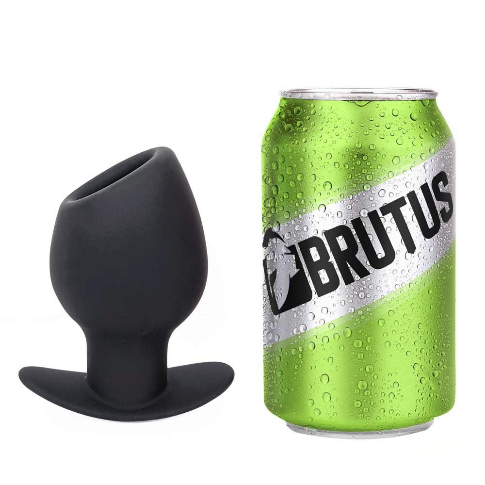 Brutus Chalice Silicone Tunnel Butt Plug Large - Black