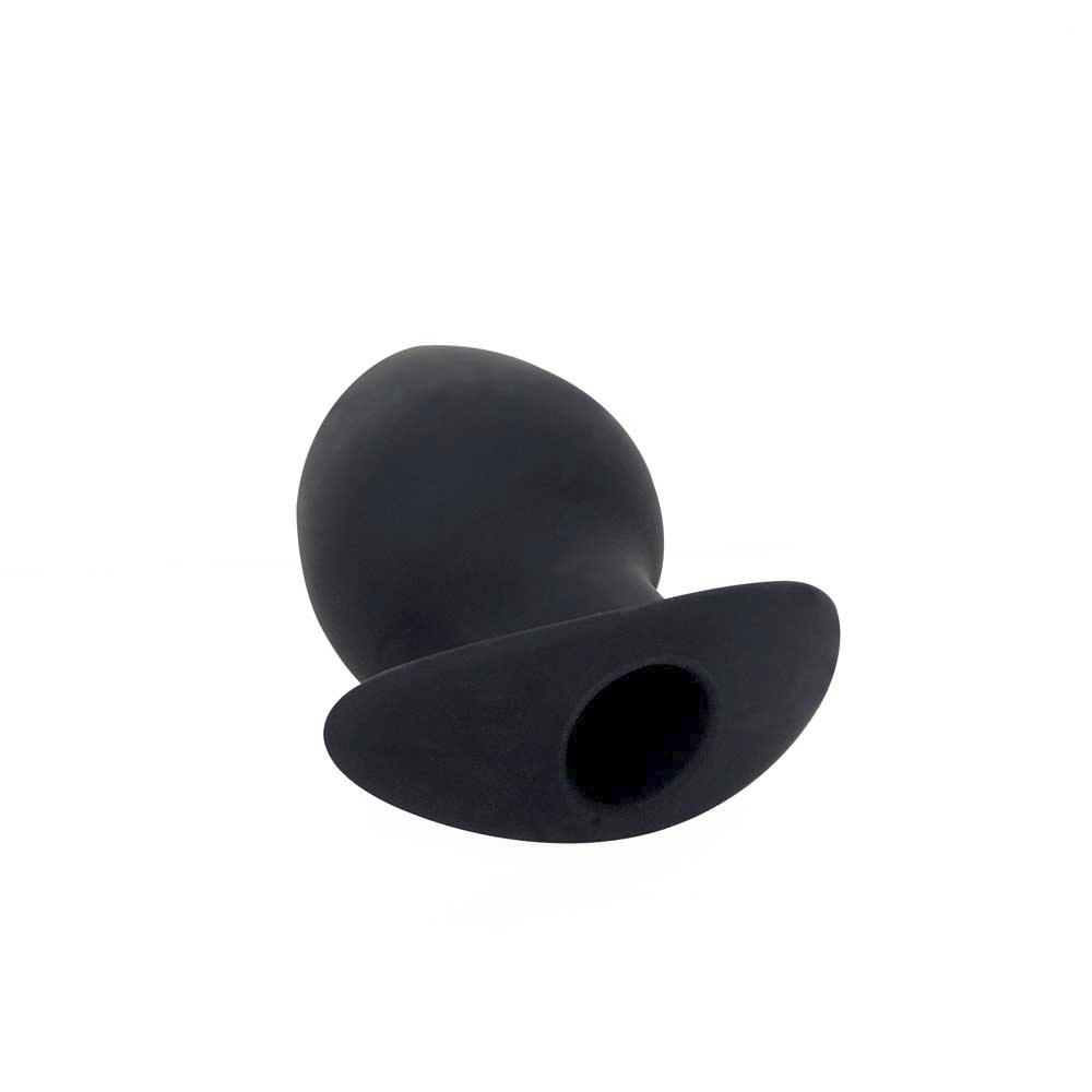 Brutus Chalice Silicone Tunnel Butt Plug Large - Black