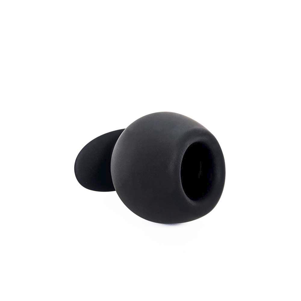 Brutus Chalice Silicone Tunnel Butt Plug Large - Black