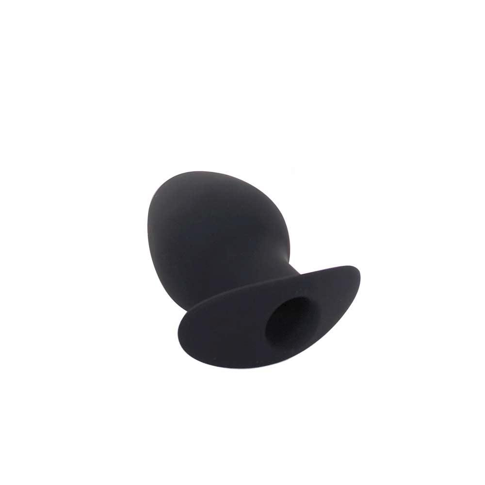 Brutus Chalice Silicone Tunnel Butt Plug Medium - Black