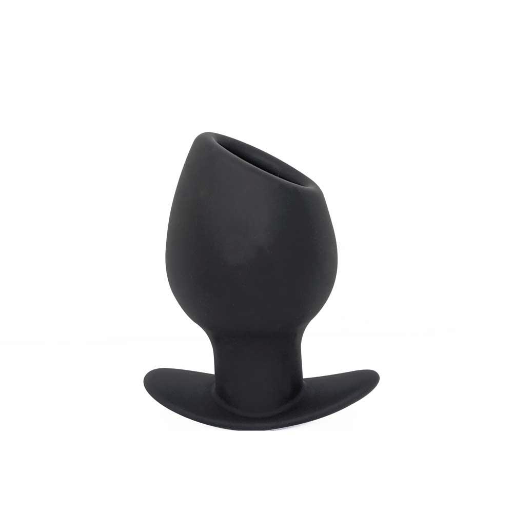 Brutus Chalice Silicone Tunnel Butt Plug Large - Black