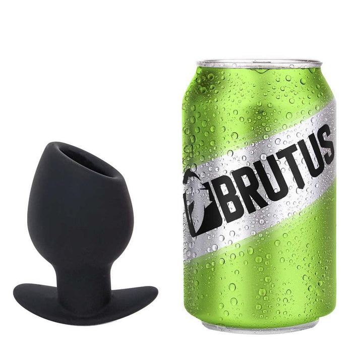 Brutus Chalice Silicone Tunnel Butt Plug Medium - Black