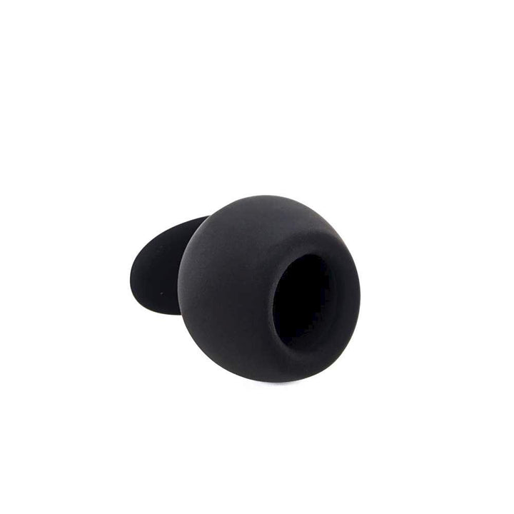 Brutus Chalice Silicone Tunnel Butt Plug Medium - Black