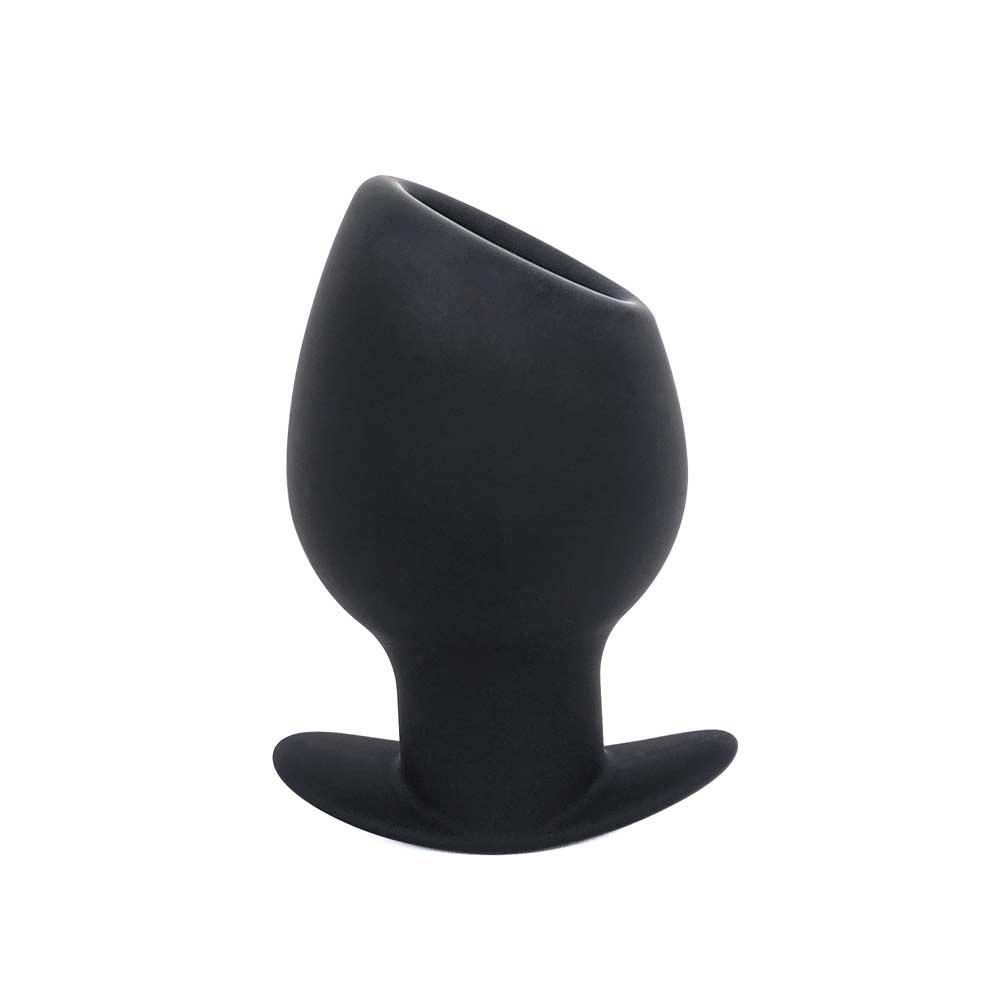 Brutus Chalice Silicone Tunnel Butt Plug XL - Black