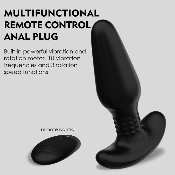 Winyi Bruce Remote Rimming Butt Plug - Black