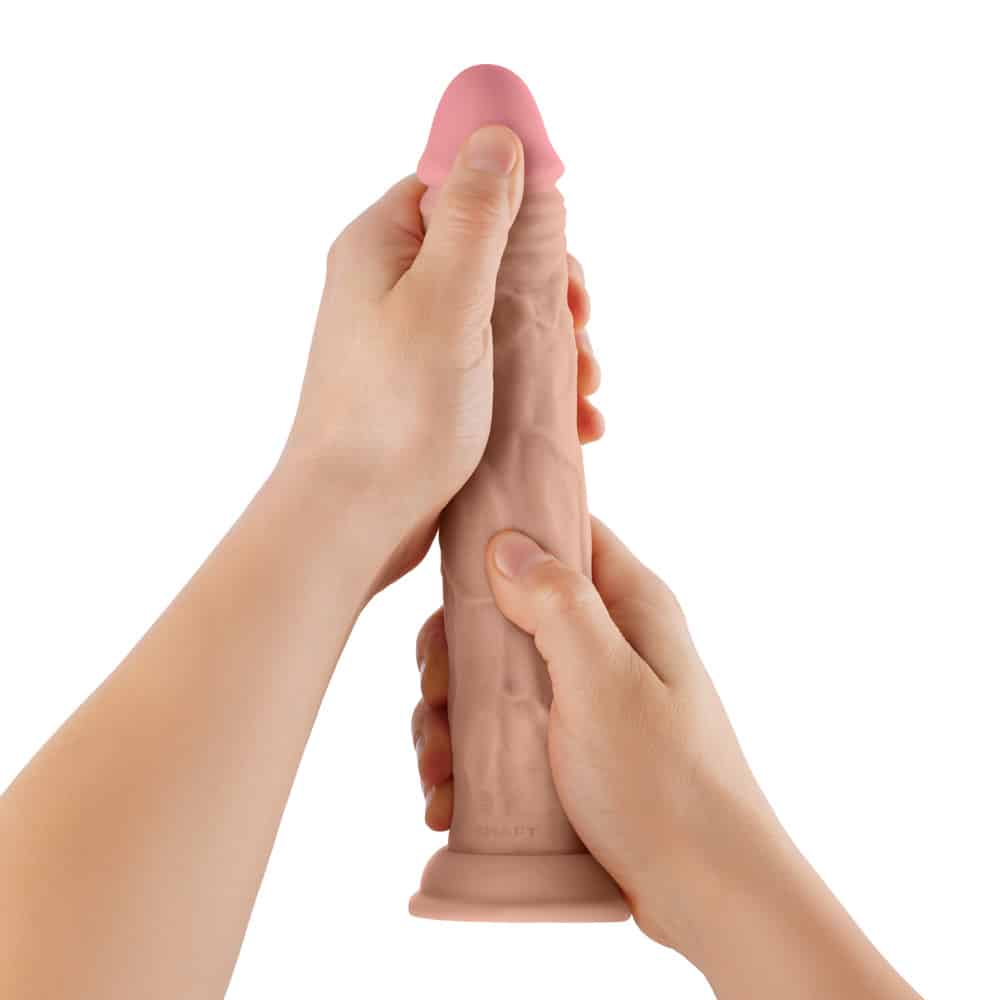 Shaft Model J Liquid Silicone Dildo 9.5 Inch - Pine