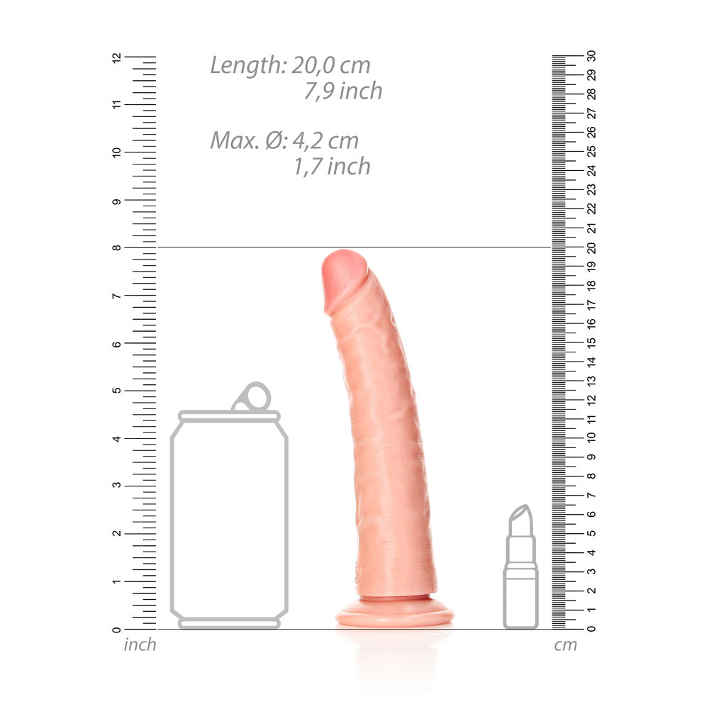 Shots Real Rock Realistic Slim Dildo 7 Inch - Light