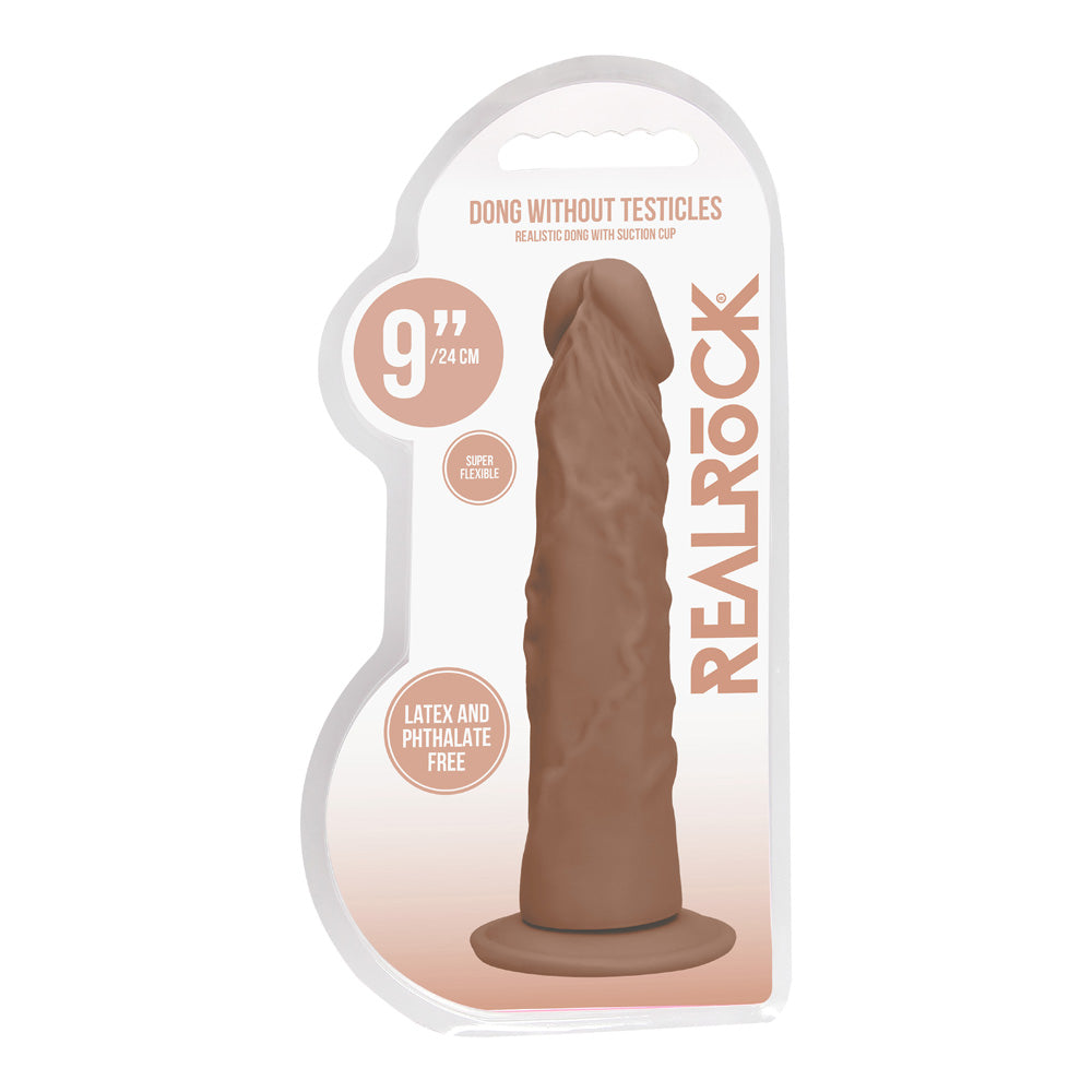 Shots Real Rock Skin Dong 9 Inch - Tan