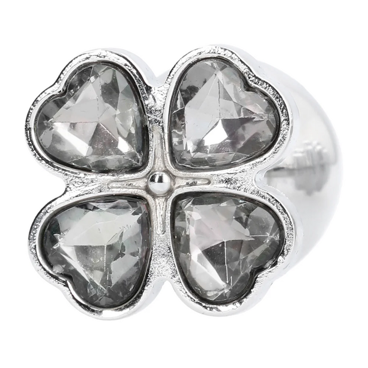 Shots Rich Lucky Diamond Metal Butt Plug 3.1 Inch - Silver