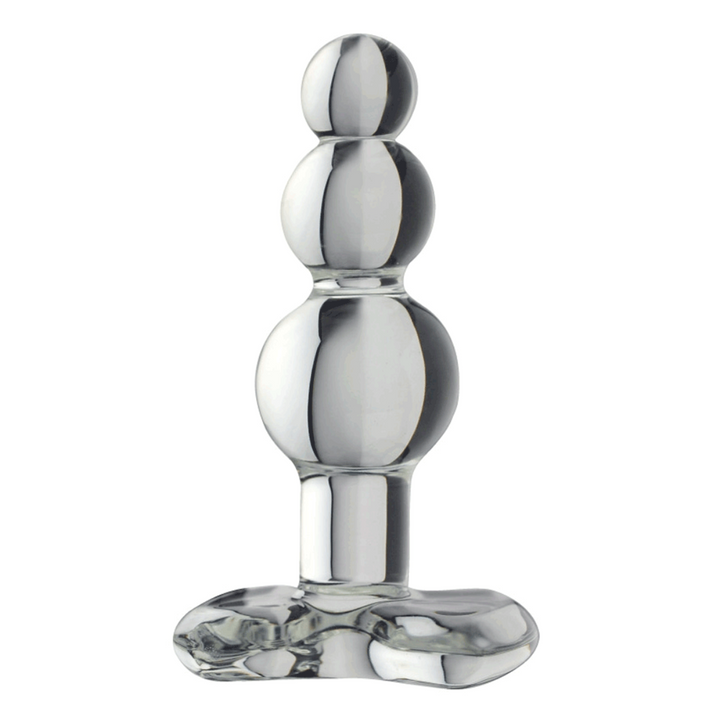 Spartacus Blown Glass Beaded Butt Plug - Clear