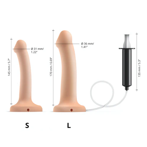 Strap On Me Semi Realistic Cum Dildo Small - Flesh