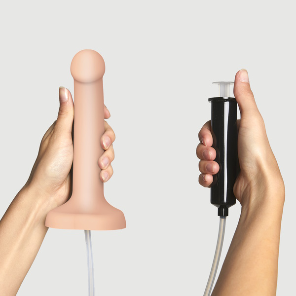 Strap On Me Semi Realistic Cum Dildo Small - Flesh