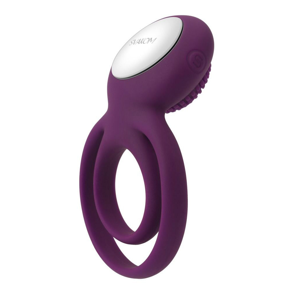 Svakom Tammy Rechargeable Vibrating Cock Ring - Violet