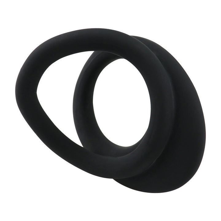 X-Cite Double Trouble Silicone Cockring - Black