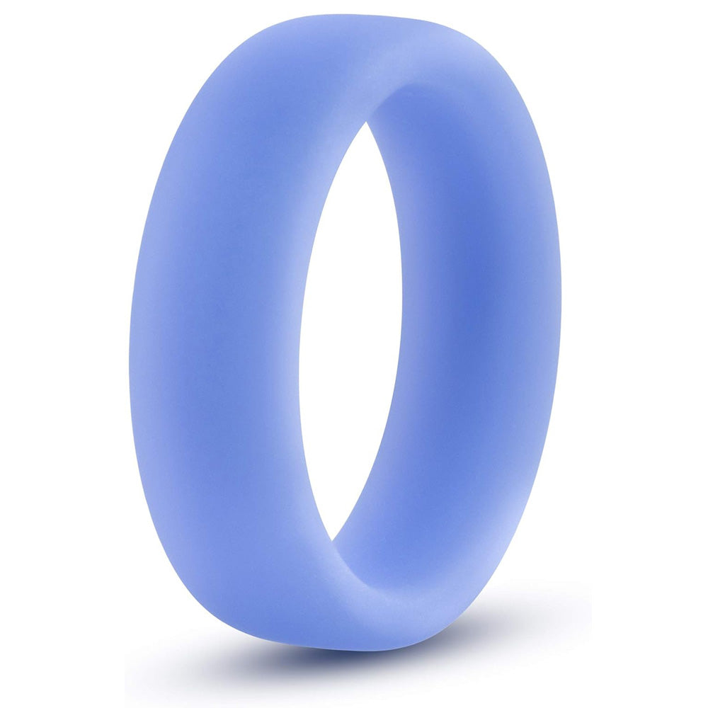 X-Cite Silicone Band Cockring Glow In The Dark - Blue