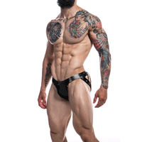 C4M Desire Jockstrap - Black Leatherette