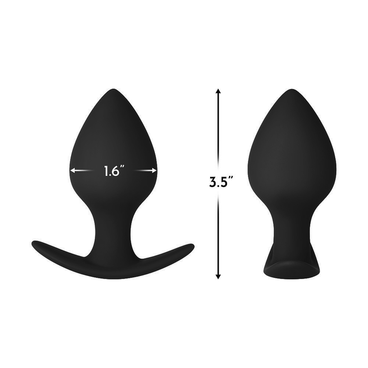 FORTO F-63 Black Rattler Butt Plug Small