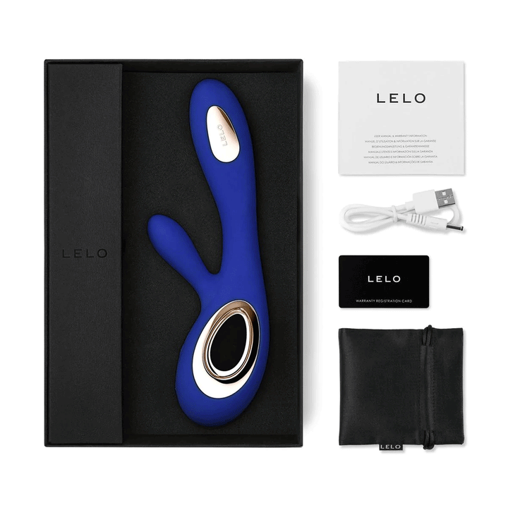 Lelo Soraya Wave Rabbit Vibrator - Midnight Blue