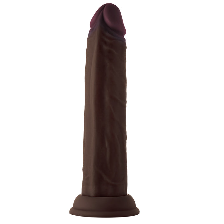 Shaft Model J Liquid Silicone Dildo 8.5 Inch - Mahogany