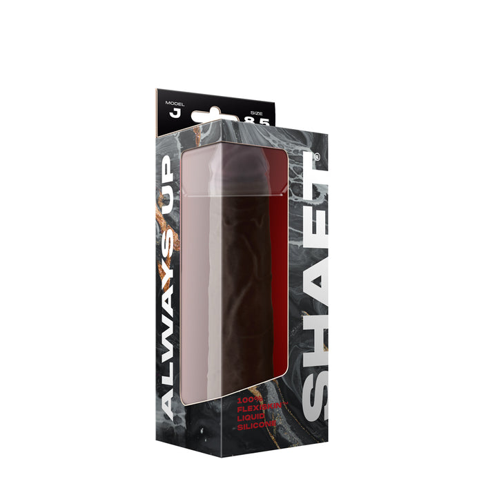 Shaft Model J Liquid Silicone Dildo 8.5 Inch - Mahogany