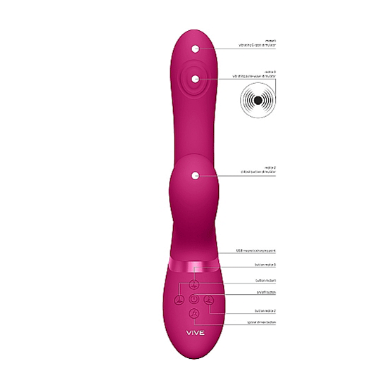 Shots Vive Hide Airwave & Pulse Wave G-Spot Rabbit - Pink