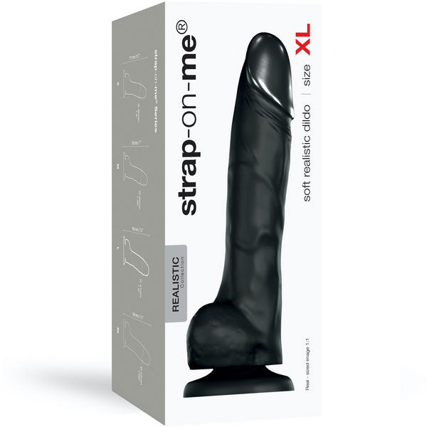 Strap On Me Soft Realistic Dildo XL - Black