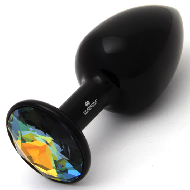 Rosebuds Aluminium Butt Plug Black Medium - Los Angeles