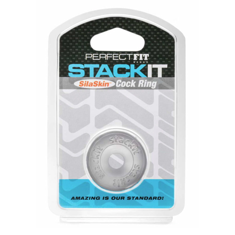 Perfect Fit Stack It SilaSkin Cock Ring - Clear